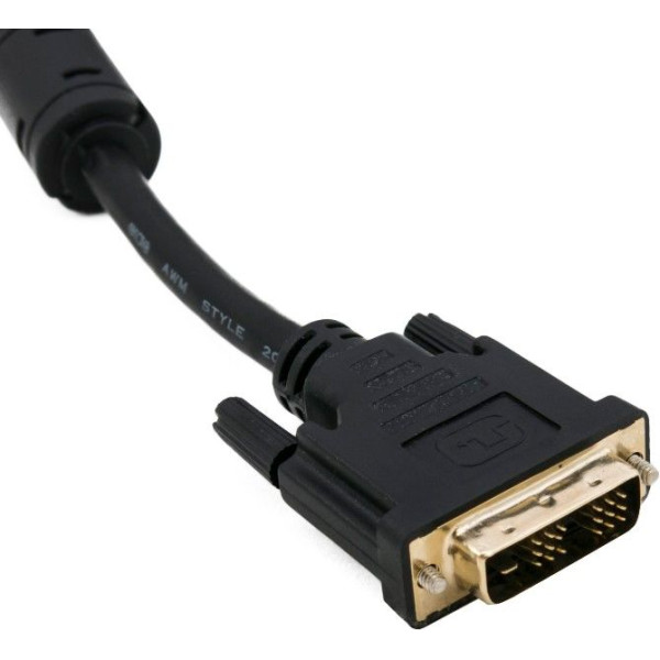 Кабель Extradigital DVI-D, Single Link, 3m, 28 AWG, PVC, 2xFerrites